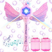 Bubble Machine for Kids Princess Bubble Wand Blower with Musical & Light Up Bubble Toys Outdoor Indoor Christmas Birthday Gift